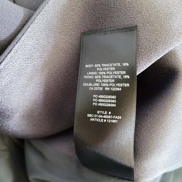 Babaton Aritzia Jacket Womens 6 Gray Open Front Blazer Layered Sleeve Academia - Picture 9 of 11